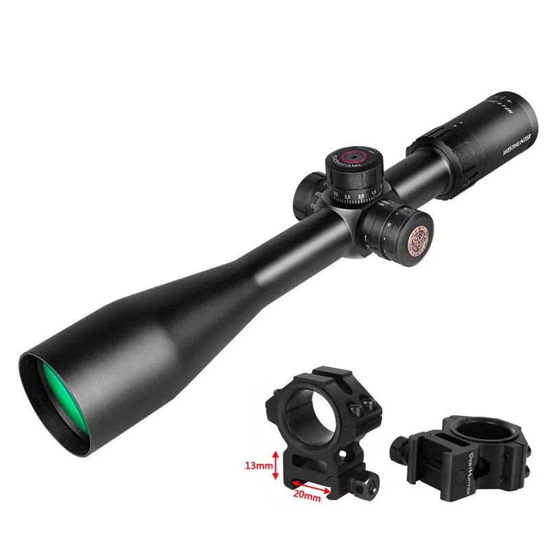 WESTHUNTER WT-L 4-20X50SFIR тактический охотничий прицел боковой Параллакс Стекло гравированный оптический прицел для пневматического пистолета - Цвет: low 20mm mount