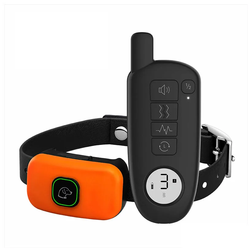 1 orange collar Улучшенный ошейник для обучения собаки перезаряжаемый Электрический шок с функцией вибрации, звука для маленьких больших собак IP67 кора ошейник для обучения собак - Цвет: 1 orange collar