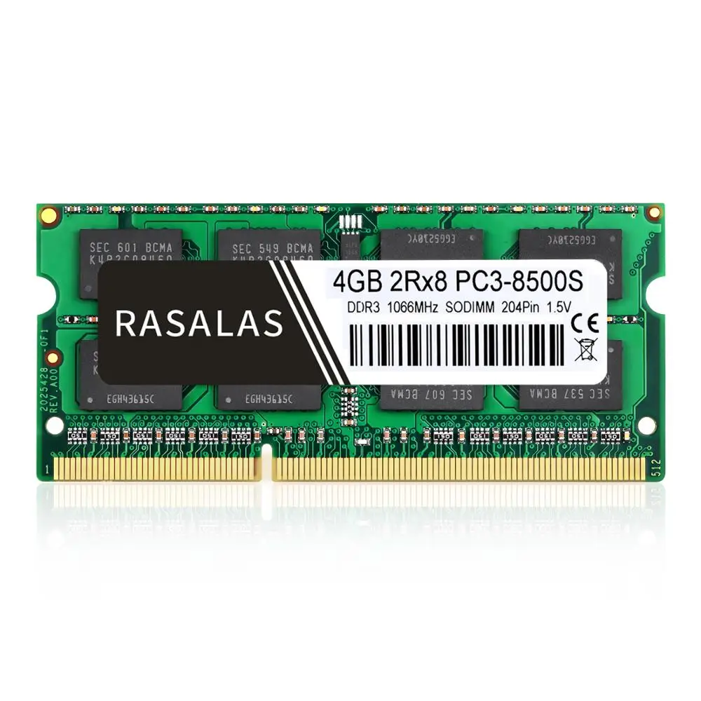 Rasalas 4 Гб 2Rx8 DDR3 1066 МГц 1 5 В ноутбук ОЗУ 204Pin память для ноутбука sodimm с процессором