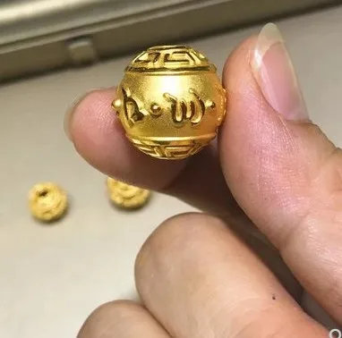 gold 24 k 999 original jewelry for women beads diy bracelet ball 6mm-16mm | Beads