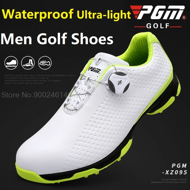 

Кроссовки Pgm мужские для гольфа, водонепроницаемая Спортивная обувь, дышащие Нескользящие, с сетчатой подкладкой, с пряжкой, уличные