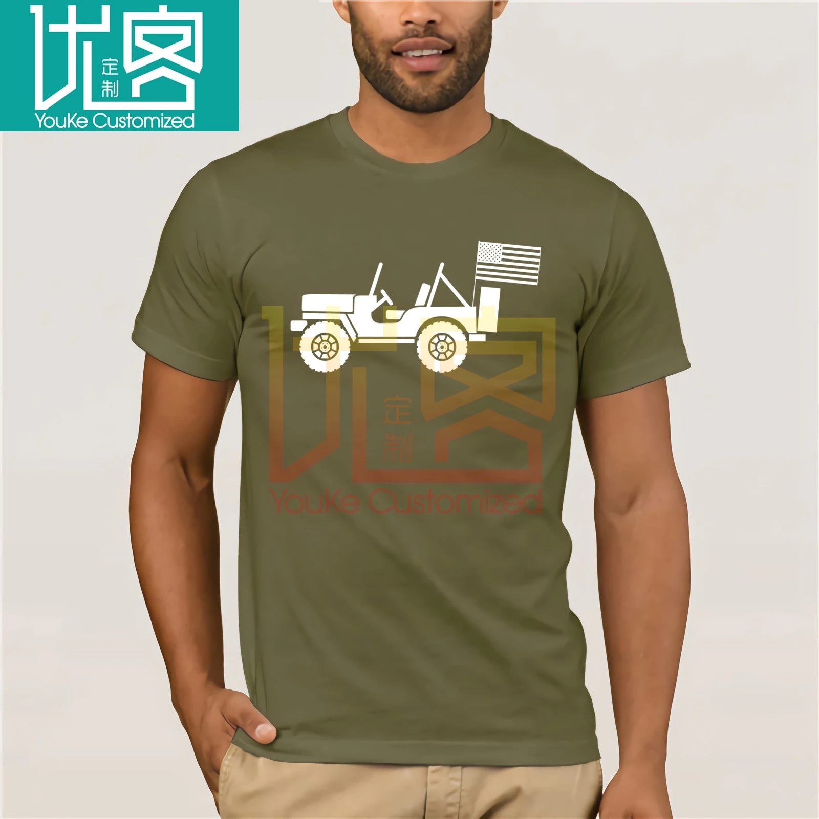Футболка Jeep Wrangler с американским флагом для мужчин и женщин футболки принтом Phiking