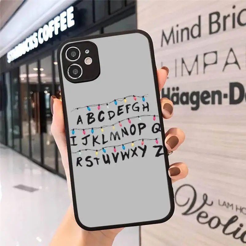 

Stranger Things Christmas Lights Phone Cases Matte Transparent for iPhone 7 8 11 12 s mini pro X XS XR MAX Plus cover funda
