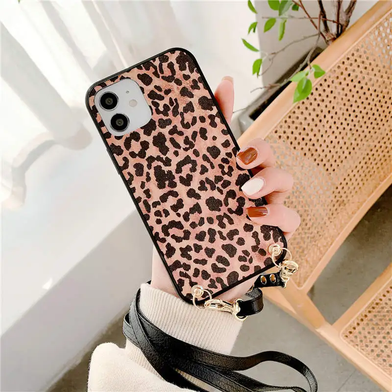 

Zebra Leopard skin Case For Samsung Galaxy S8 S9 S10 Plus S20 Ultra Lanyard Cover For Samsung J4 J6 J8 A9 A6 A8 Plus A72018 J730