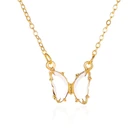 Женские ожерелья-Чокеры COSYOO, цепочка с подвеской в виде бабочки с кристаллами, стеклянный, в простом стиле