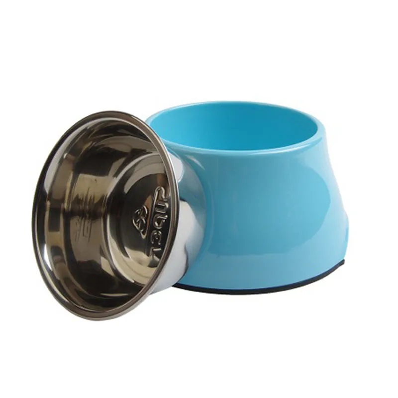 Новая миска для домашних питомцев из нержавеющей стали нескользящая кормушка