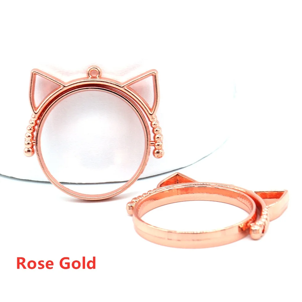 5 шт./лот Diy аксессуары капельная вращающаяся рамка из сплава 25 мм кристальная