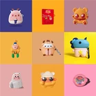 Супер милый 3D мультяшный Единорог для AirPods Pro 1 2 Bluetooth-Совместимый Чехол для наушников конфетная мягкая искусственная кожа