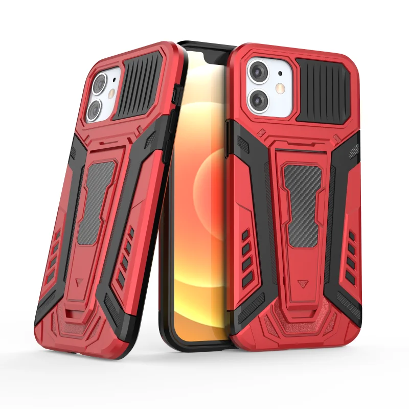 

Fashion Heavy Armor Shockproof Rugged Phone Case For Xiaomi Pocophone Poco X3 Pro NFC Invisible Kickstand Protection Case Cover