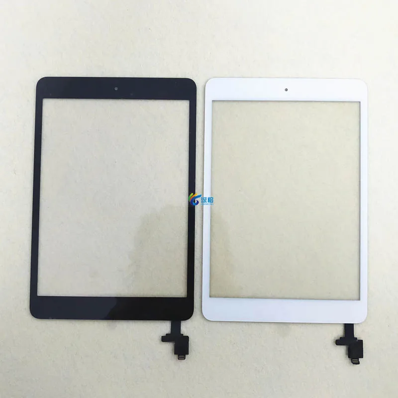 1 шт. для iPad Mini 1 Mini 2 A1432 A1454 A1455 A1489 A1490 A149 сенсорный экран дигитайзер сенсор+ IC чип Разъем Flex+ кнопка