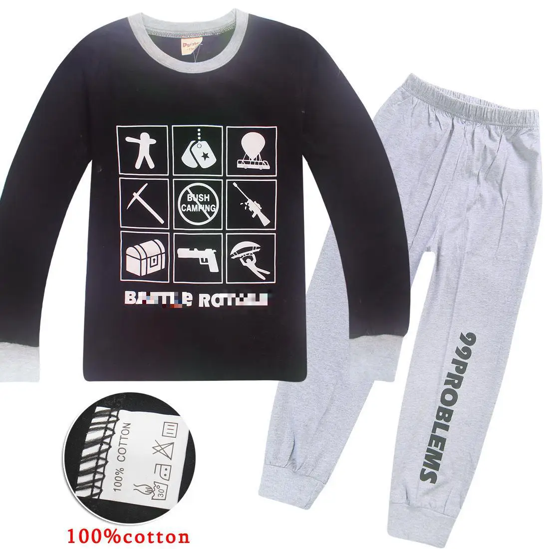 

Cotton Teenage Clothes For Boys Clothes Kids Children Clothing Set Long Sleeve Tshirt + Pants Trousers Pajamas Pijamas Suit 1508