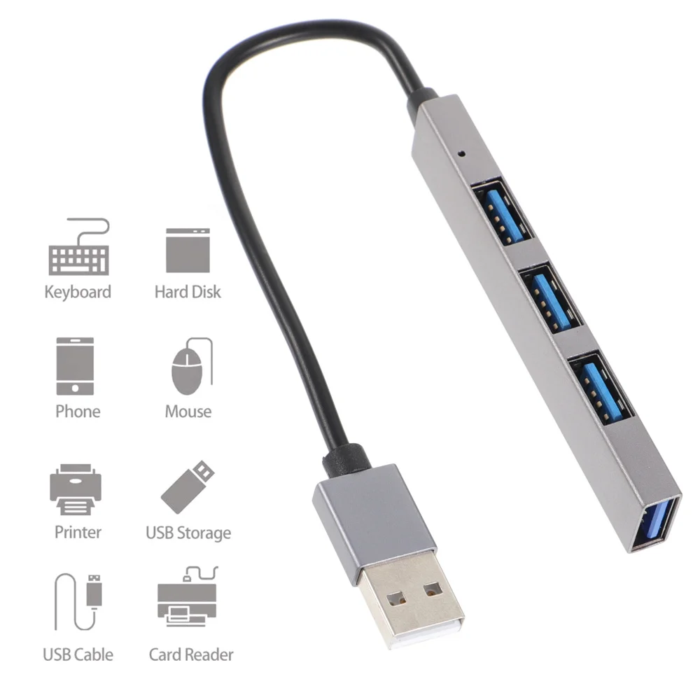 

Alloy USB Hub 4-Port OTG Phone Data Dock USB 3.1 Type-C to USB 2.0 Data USB Hub