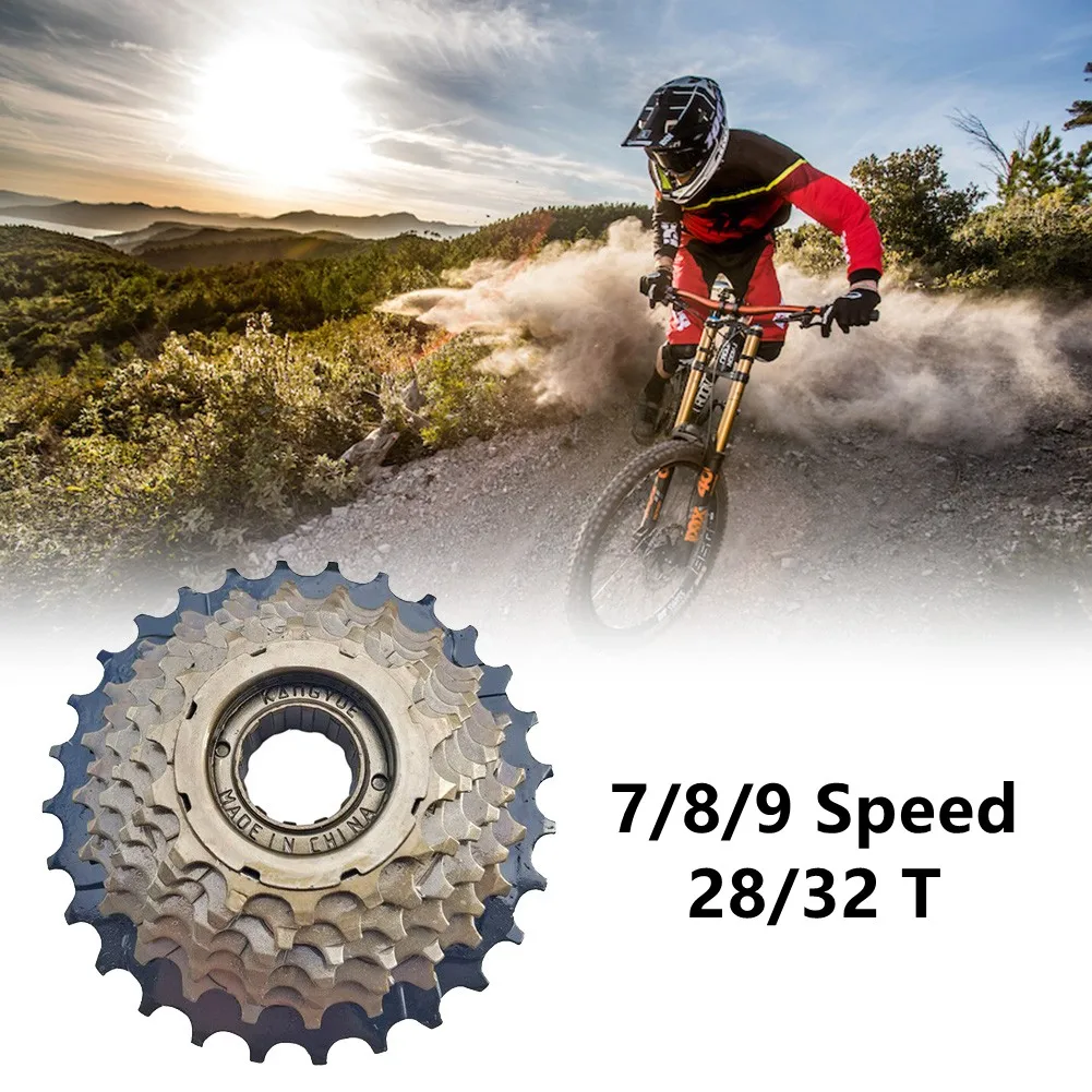 

Ultralight MTB Road Bike Freewheel 7/8/9 Speed 28/32T Mountain Bicycle Screw Thread Sprocket Cycling Cassette Flywheel Accessory