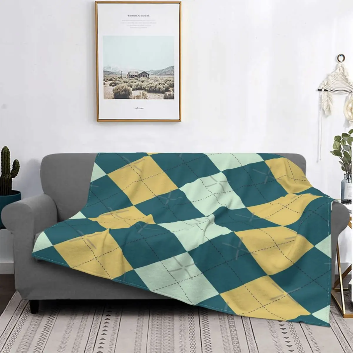 

Manta mullida con patrón de rombos para niños, colcha para cama, muselina a cuadros, manta de verano, 9 unidades