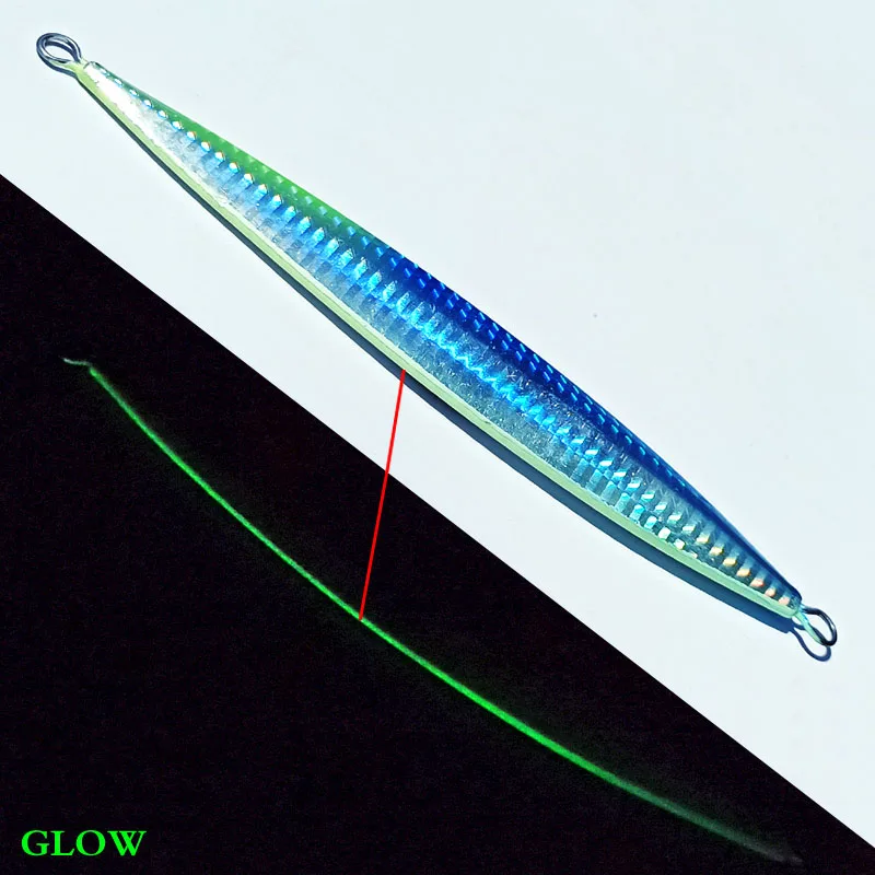 5 шт. светящиеся в темноте металлические приманки 40 г/60 г/80 г/120 г/150 г/200 г|fishing