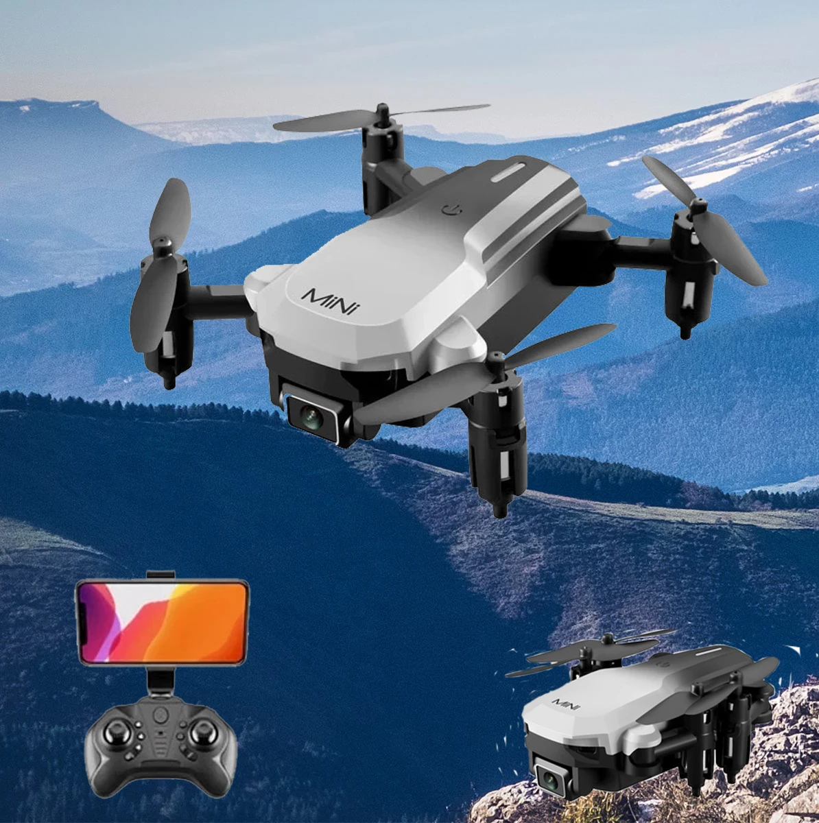 

Мини-Дрон CS11 складной с двойной камерой 4K HD, Wi-Fi, FPV