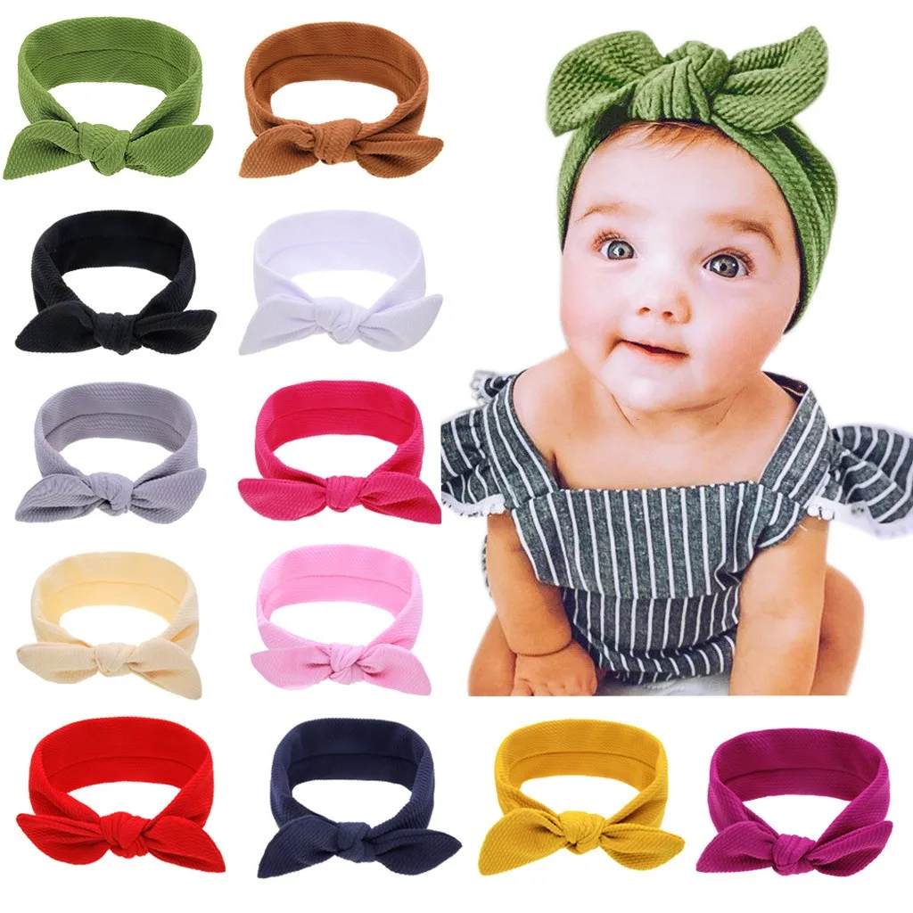 

Повязка на голову с бантом для новорожденных девочек