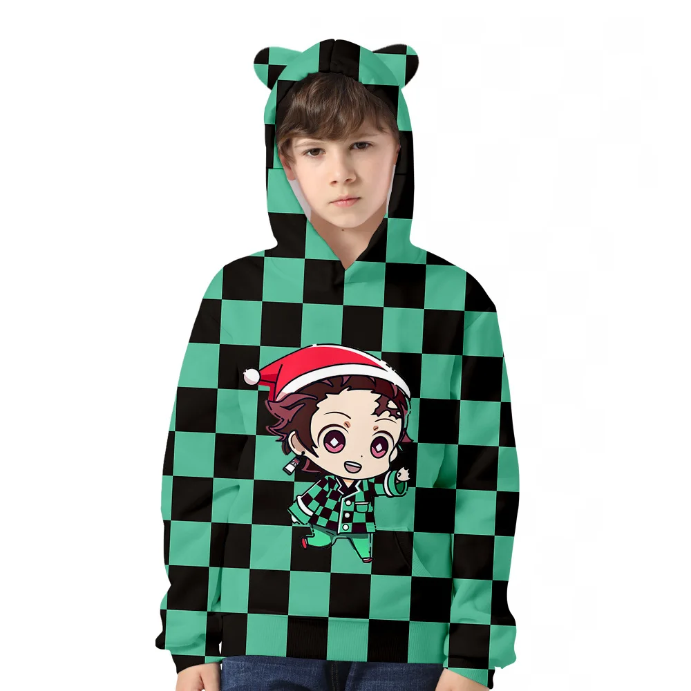 Детский спортивный костюм с кошачьими ушками для мальчиков и девочек милый