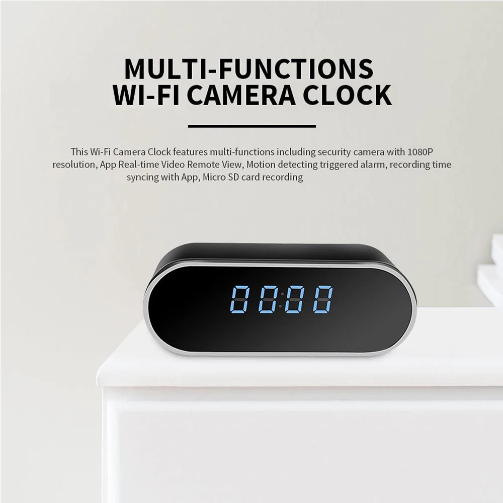 

4K Wifi Camera Clock Micro Camera Recorder Security Night Vision Motion Detect Camcorder 4k HFD Micro Kamera Espia