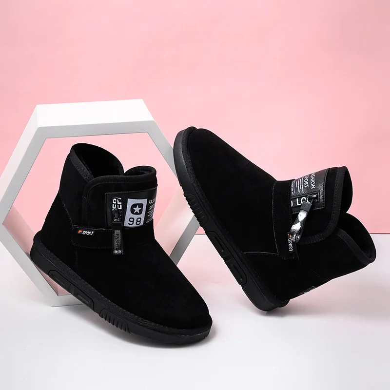 

Winter Snow Boots Large Size Flat Shoes Warm Boots Women's Booties Luxury Shoes Women Designers Ankle Boots