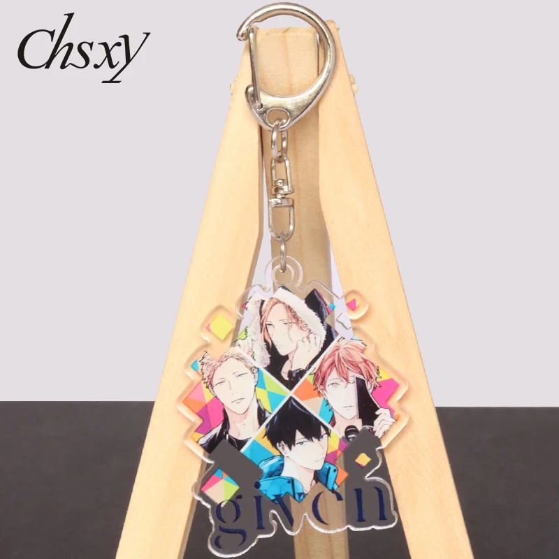 Брелки для ключей с акриловыми мотивами аниме держатель в мультяшном стиле