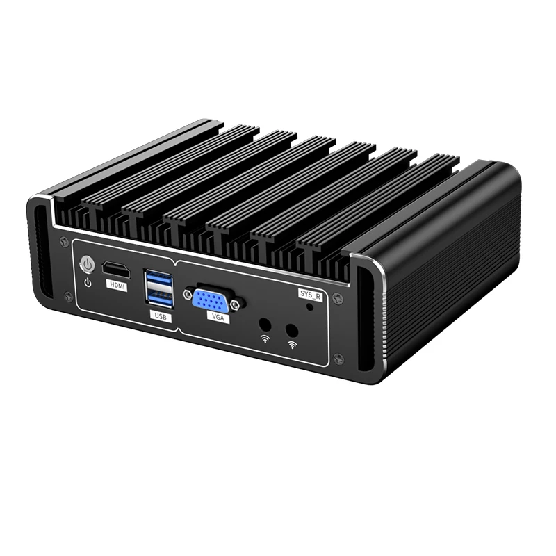 Промышленный компьютер мини-ПК без вентилятора intel celeron j4125 j1900 windows 10 Linux Ubuntu desktop