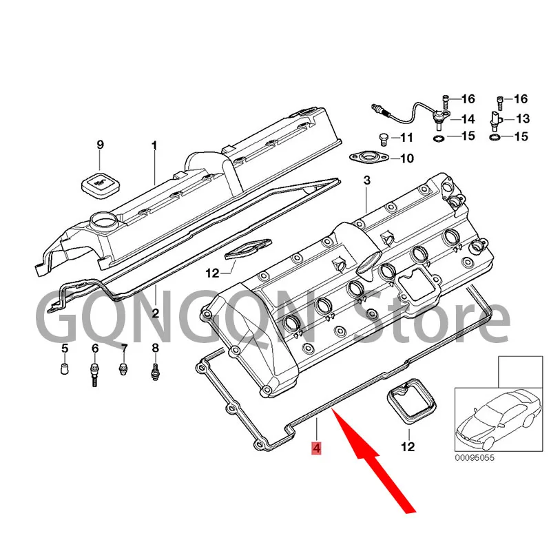 Крышка клапана автомобиля прокладка молдингового уплотнения bm wE65 760I E66 760LI