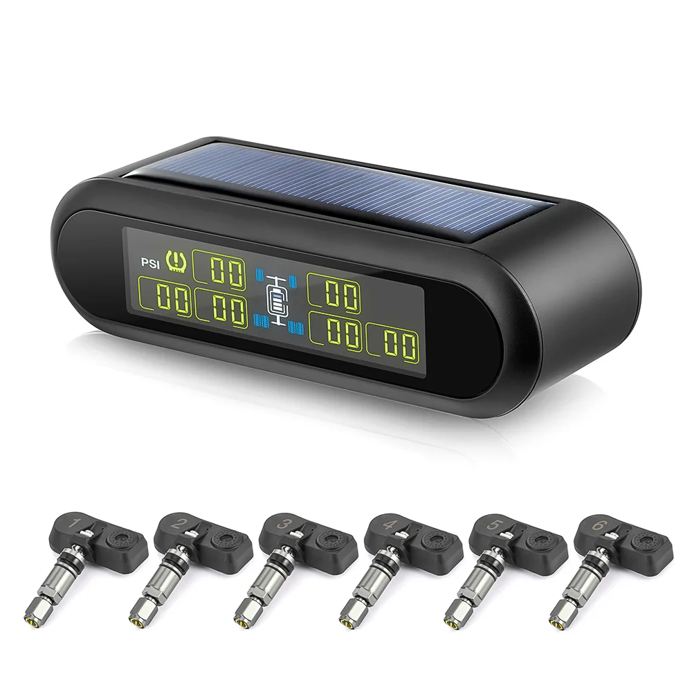 Беспроводная система контроля давления в шинах 6 наружных датчиков ЖК-дисплей