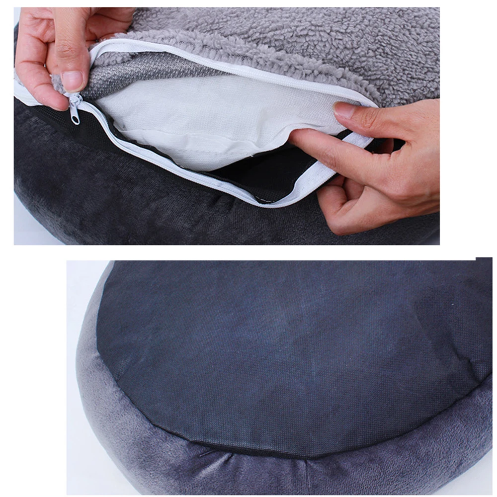 Съемный хлопковый коврик для собак кровати средних и мелких Donut пушистые