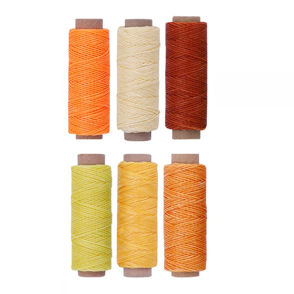 150D 50M Flat Waxed Thread Wax String Cord Sewing Craft Tool Portable for DIY Handicraft Leather Products | Дом и сад