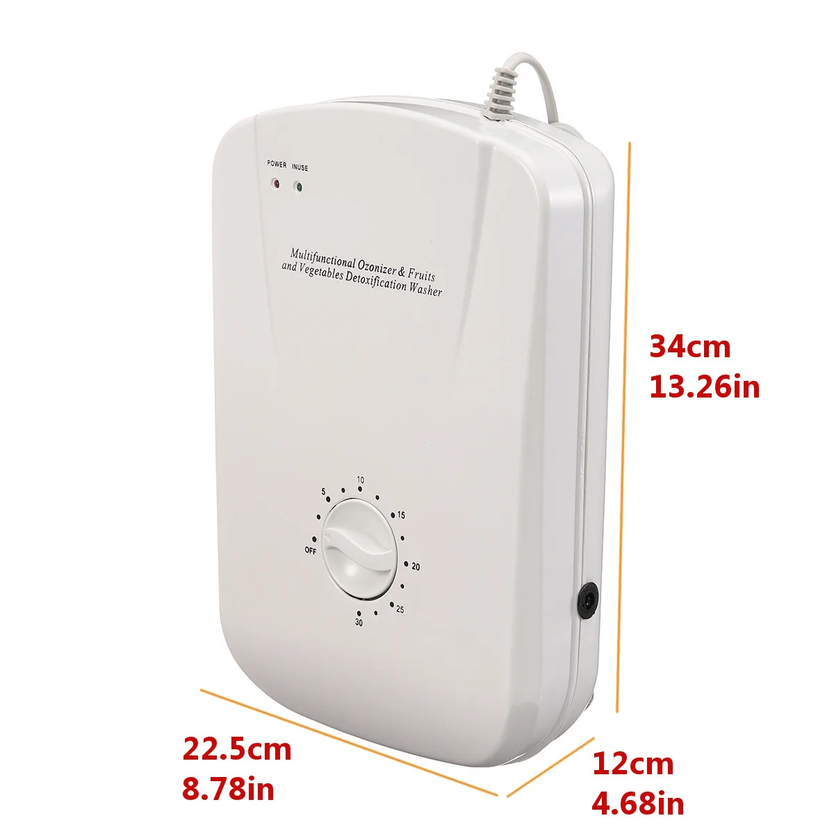 

400mg/h Ozone Generator Sterilizer Air Ozone Water purifier Purification Fruit Vegetables Water Food Preparation Ozonator