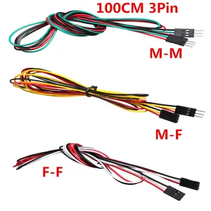 10pcs/lot 3pin 100cm Male-Male Male-Female Female-Female High Quality Jumper Wires 2.54mm AWG24 DuPont Cable for DIY Electronic
