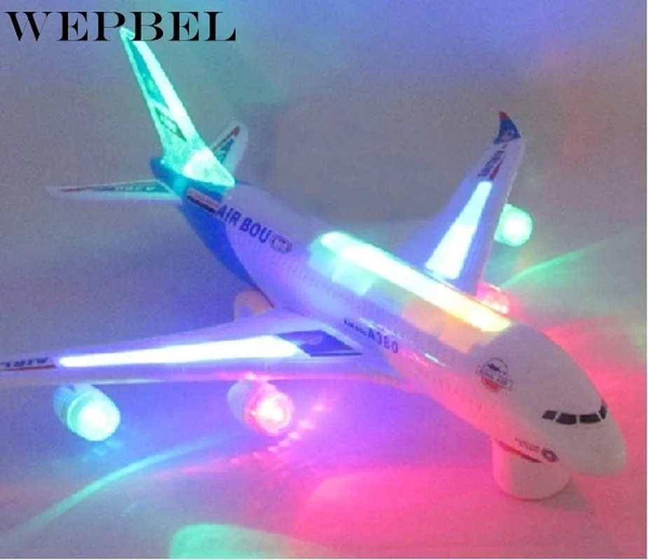WEPBEL модные детские электрические самолеты игрушки музыкальные движущиеся