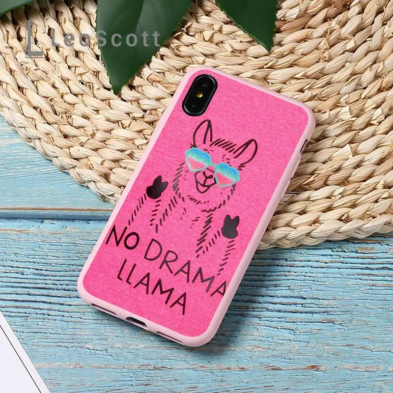 

lama Llama Animals Phone Case Candy Color Phone Case for iPhone 11 pro XS MAX 8 7 6 6S Plus X 5S SE 2020 XR