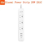 Новый удлинитель питания Xiaomi Mi Mijia QC3.0 20 Вт Быстрая зарядка 2A1C + 3 розетки стандартный удлинитель интерфейса штепсельная вилка 1,8 м