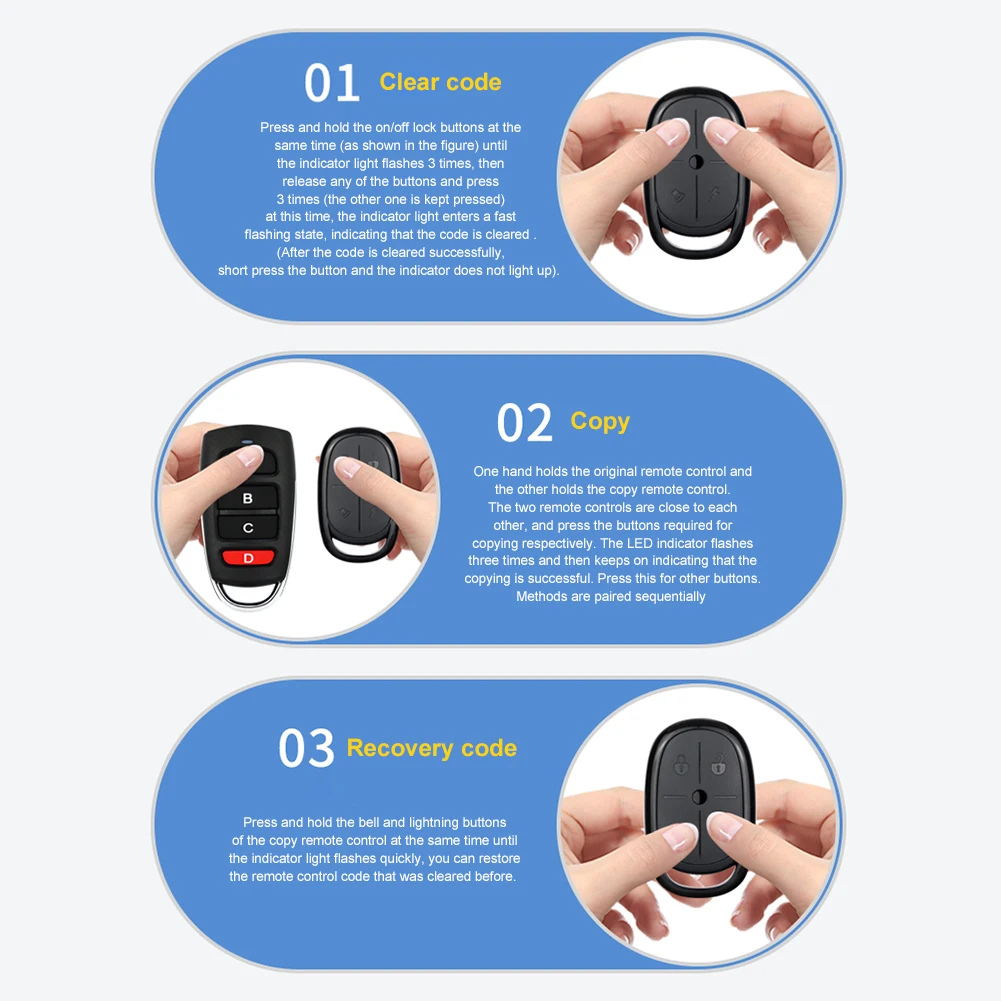 Универсальный 433 МГц умный пульт дистанционного управления беспроводной