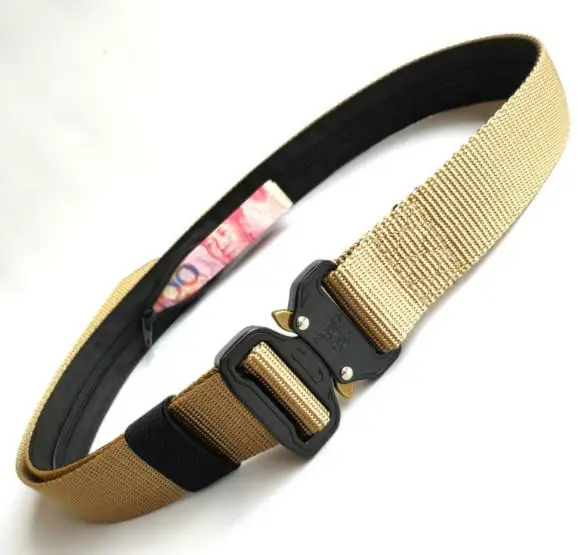 Khaki Тибетские деньги 3,8 см нейлоновый холщовый ремень для мужчин и женщин трикотажные брюки ремень повседневный Молодежный студенческий нейлоновый ремень для спорта на открытом воздухе мужской ремень - Цвет: Khaki