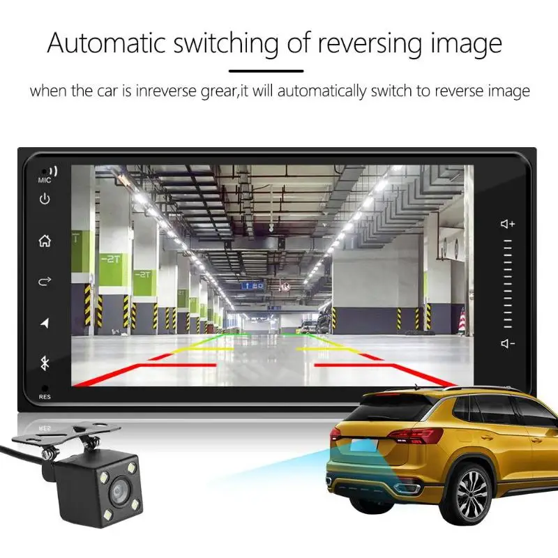 7 дюймов 2 DIN Android 8,1 1+ 16G HD 12V сенсорный экран стерео bluetooth USB gps Navi MP5 мультимедийный плеер FM радио для Toyota