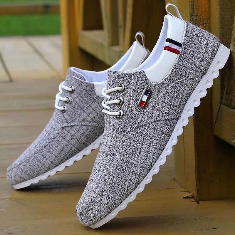

Fashion Shoes Walking Men Shoes Men Casual Shoes 2020 Spring Hot Sale Sweat-Absorbant Breathable Casual Canvas Men Driving Shoes