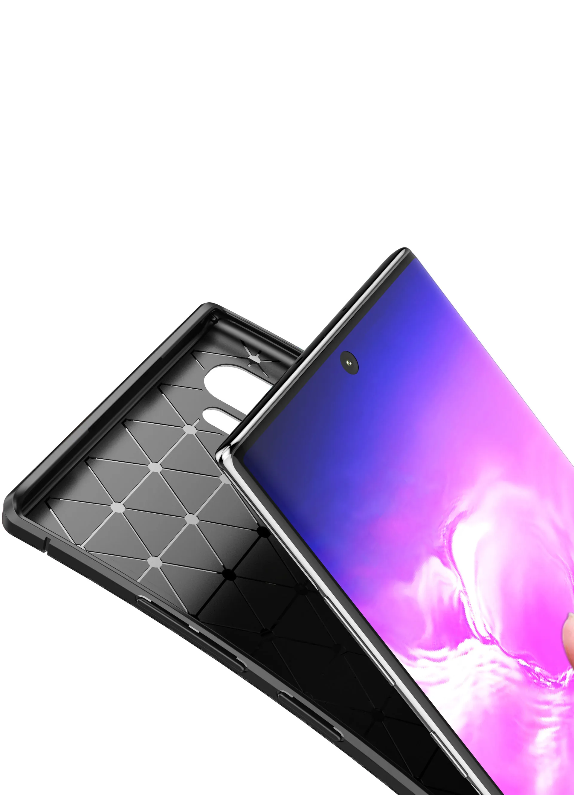 Чехол для samsung Galaxy Note 10, мягкий силиконовый защитный чехол из углеродного волокна для samsung note 10 plus note10 pro