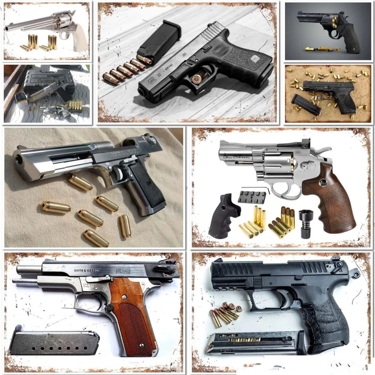 

The Handgun Pattern Metal Sign Tin Poster Decorative Plaque For Bar Pub Club Wall Art Home Decor Iron Painting Gamer Decoration