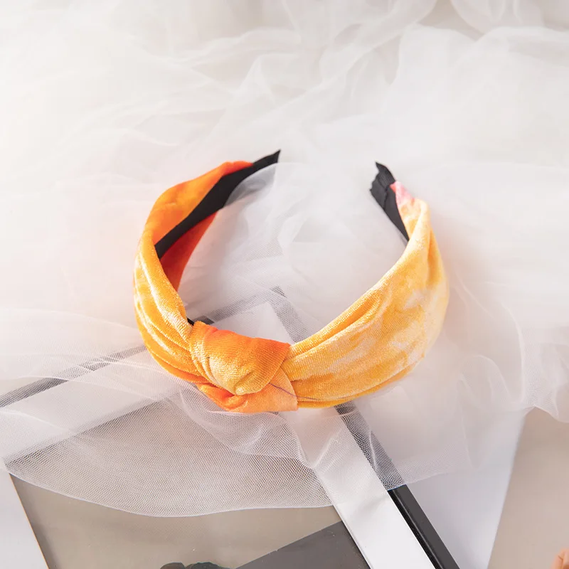 Женский бархатный ободок для волос в стиле ретро Радужный цвет аксессуар волос| |