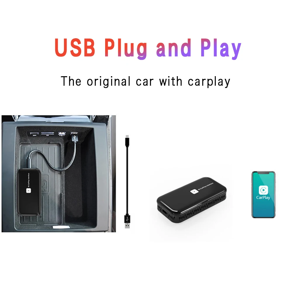 wired to wireless carplay dongle 5g wifi auto box multimedia player mirror link for any iphone ios benz audi vw volvo toyota kia free global shipping