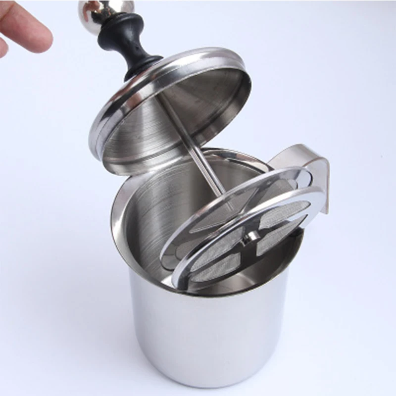Ручной вспениватель для молока из нержавеющей стали 400 мл капучино кувшин в виде