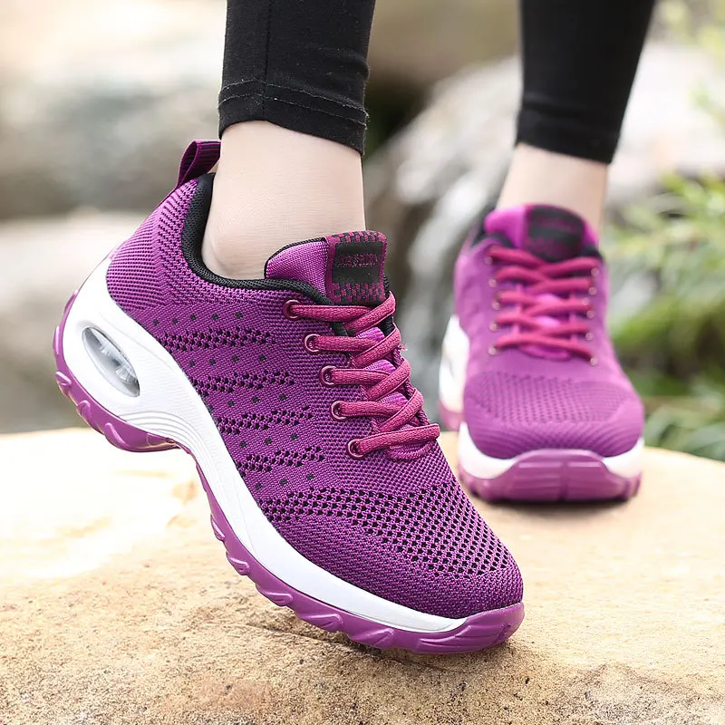 

2020 Fall Women's Sneakers Outdoor Comfort Air Cushion Shock Shoes Women's Mesh Casual Shoes Zapatos Mujer Tenis Feminino