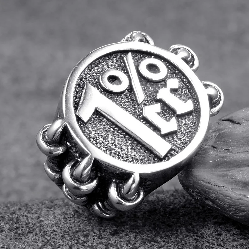 Прохладный Мужской 1% er Байкер кольцо Heavy Metal Нержавеющая сталь дракон на палец