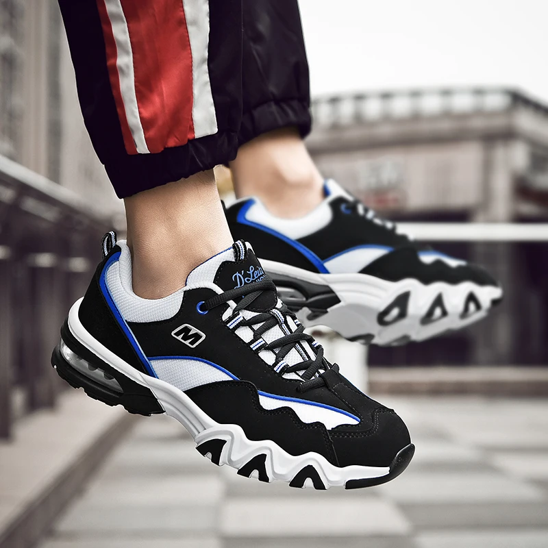 

Spring Autumn Korean Tide Shoes Couple Running Shoes Cotton Fabric Breathable Cushioning Air Cushion Comfortable Outdoor Sneaker