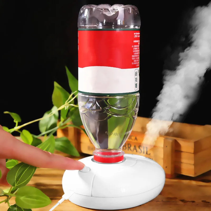 

USB Power Bottle Holder Air Humidifier Timing Anti-burnout LED Night Light Aroma Diffuser Mist Maker For Home Office Humidifier