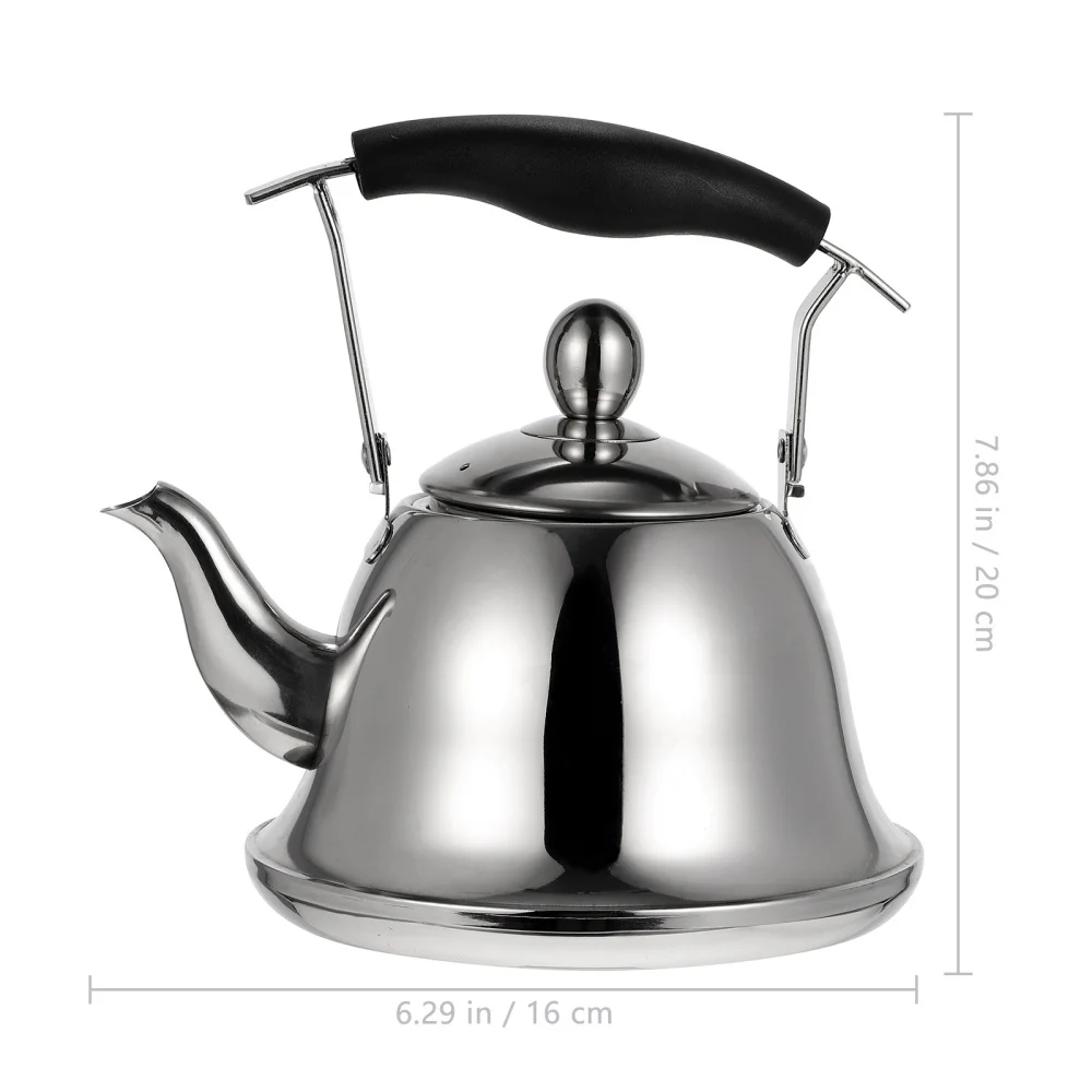 

1 Pc 2 Stainless Steel Tea Kettle Convenient Water Container (Silver)