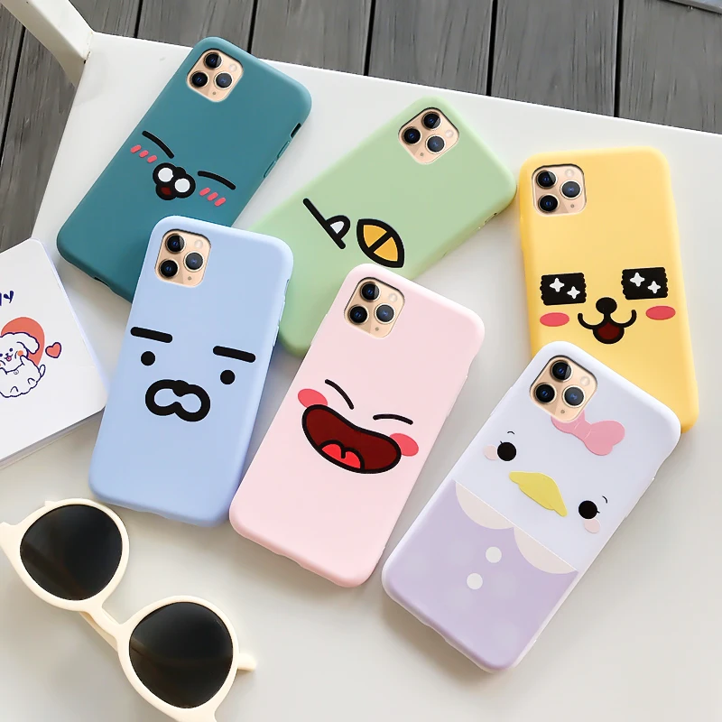 

For iPhone 11 pro Case Protective Phone Shell Frosted Silicone Casing Candy Color Colorful Soft TPU Back Cover Popular